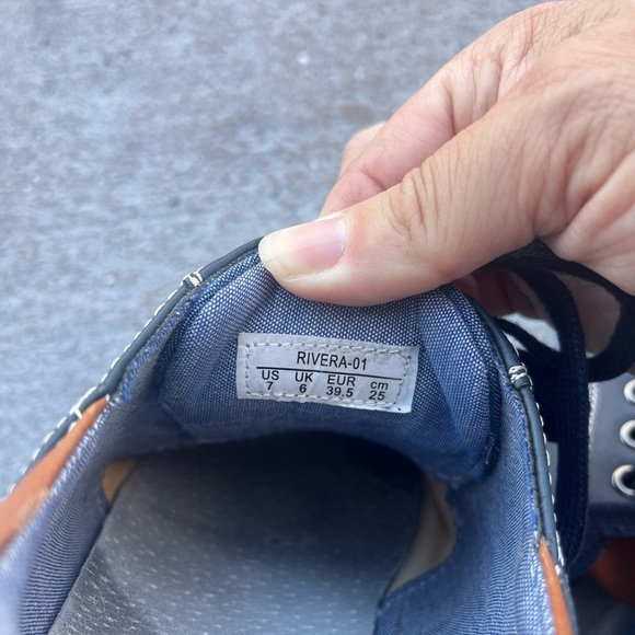 Imperfect men’s oxford inspired denim style shoes Rivera 01 Marc New York size 7 - Picture 9 of 16